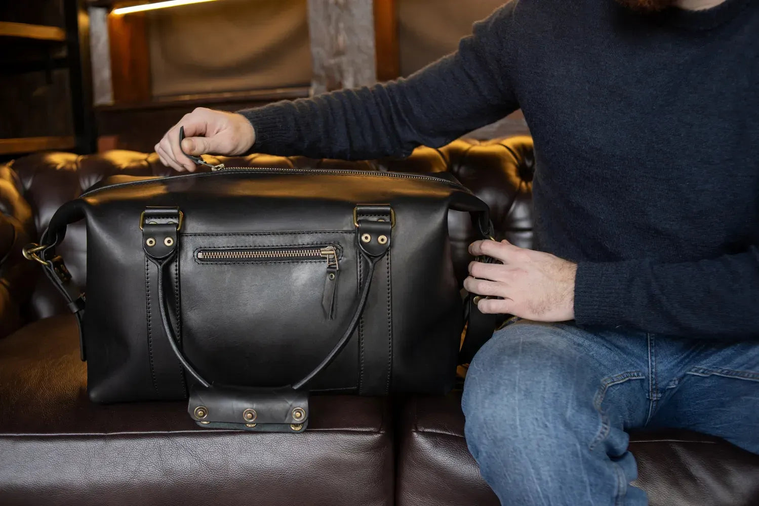 Sac de voyage en cuir